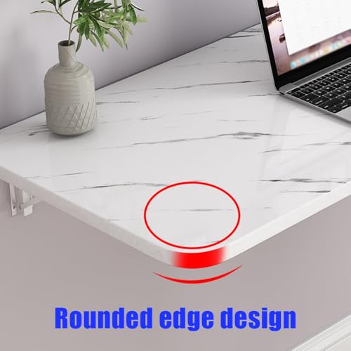 Table murale pliante pour studio étroit, bureau suspendu noir rabattable - 5