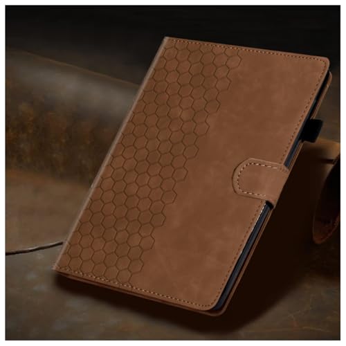 DTangLsm for iPad A16 Case iPad 11th Generation Case 11-inch 2025, iPad 10th Generation Case 10.9-inch 2022, Smart PU Leather Folio Stand Cover with Pencil Holder, Auto Wake/Sleep, Honeycomb Brown
