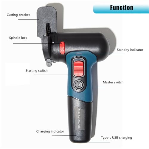 Amoladora angular compacta de 7.2V para solucionar cortes difíciles en espacios reducidos 6