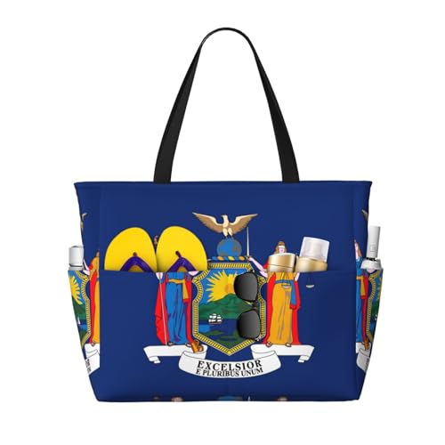 Grand sac à bandoulière hobo noir avec imprimé New York pour le shopping et le travail