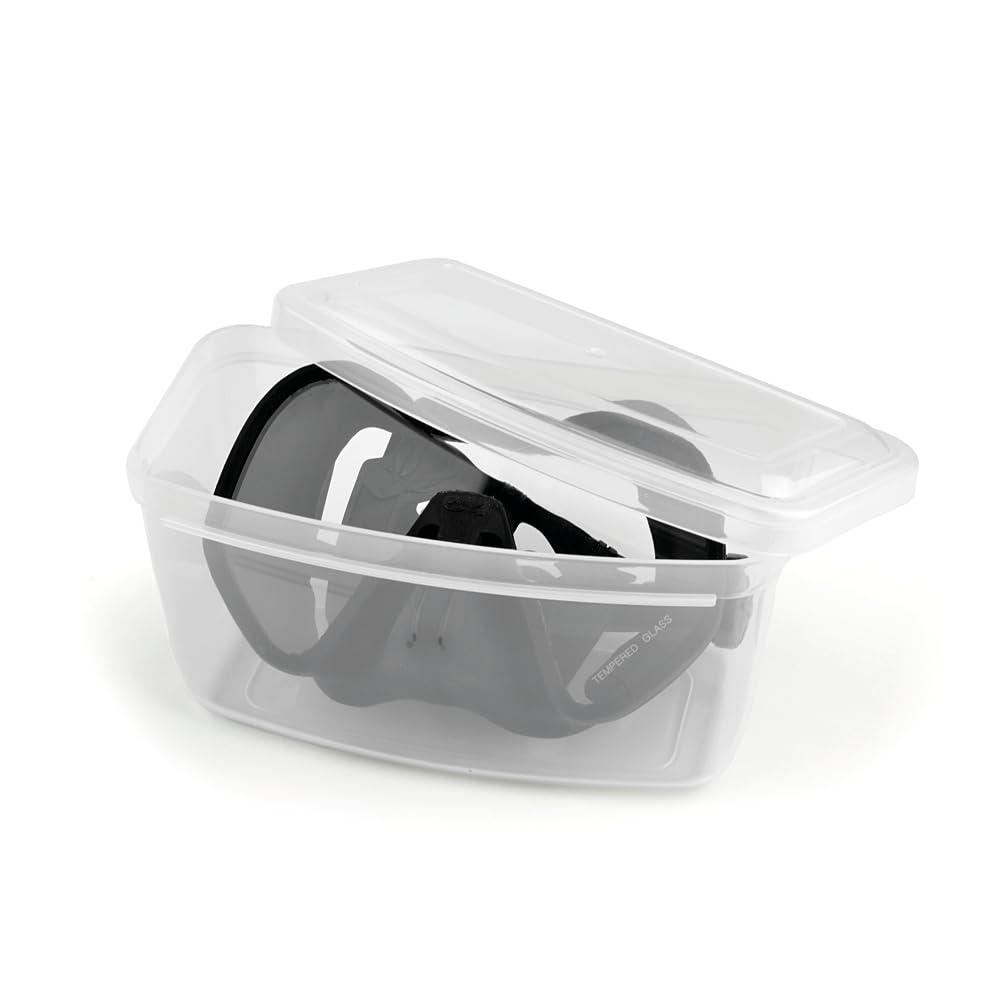 C4 Maschera Subacquea SKYLINE Antifog - Visione Panoramica Estrema, Monovetro Frameless, Silicone Anallergico, Tecnologia Plasma Antifog Permanente
