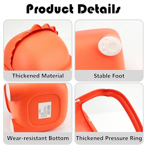 Image of Mini Trash Can with Flip Lid, Cute Monster Desk Trash Garbage Can with 100 Trash Bags, Tiny Wastebasket Trash Can for Car, Home, Office, Kitchen, Tabletop, Bedroom, Bathroom (Orange)