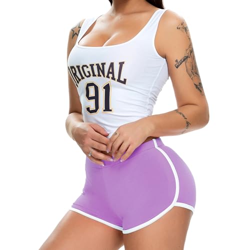 Women’s Sexy Booty Shorts Retro Dolphin Shorts Sports Yoga Gym Running Hot Pants