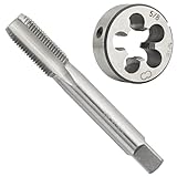 Aceteel 5/8'-18 UNF HSS Tap And Die Set, 5/8 x 18 UNF Machine Thread Tap And UNF Round Thread Die Right Hand