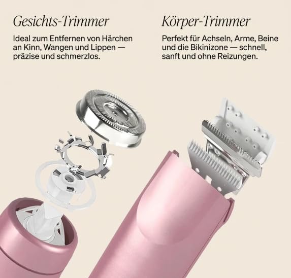 Rasoir Klyne Femme, Klyne Tondeuse Femme —— Tondeuse Intime & Sourcils, Recharge USB, Étanche IPX7, Pour Bikini, Aisselles, Jambes et Nez