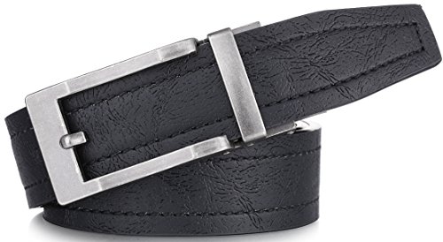 Image of Marino Men's Comfort Click Ratchet Belt Casual Leather Belt for Men - Automatic Linxx Buckle, 1 3 /8 inch Wide - Elegant Gift Box