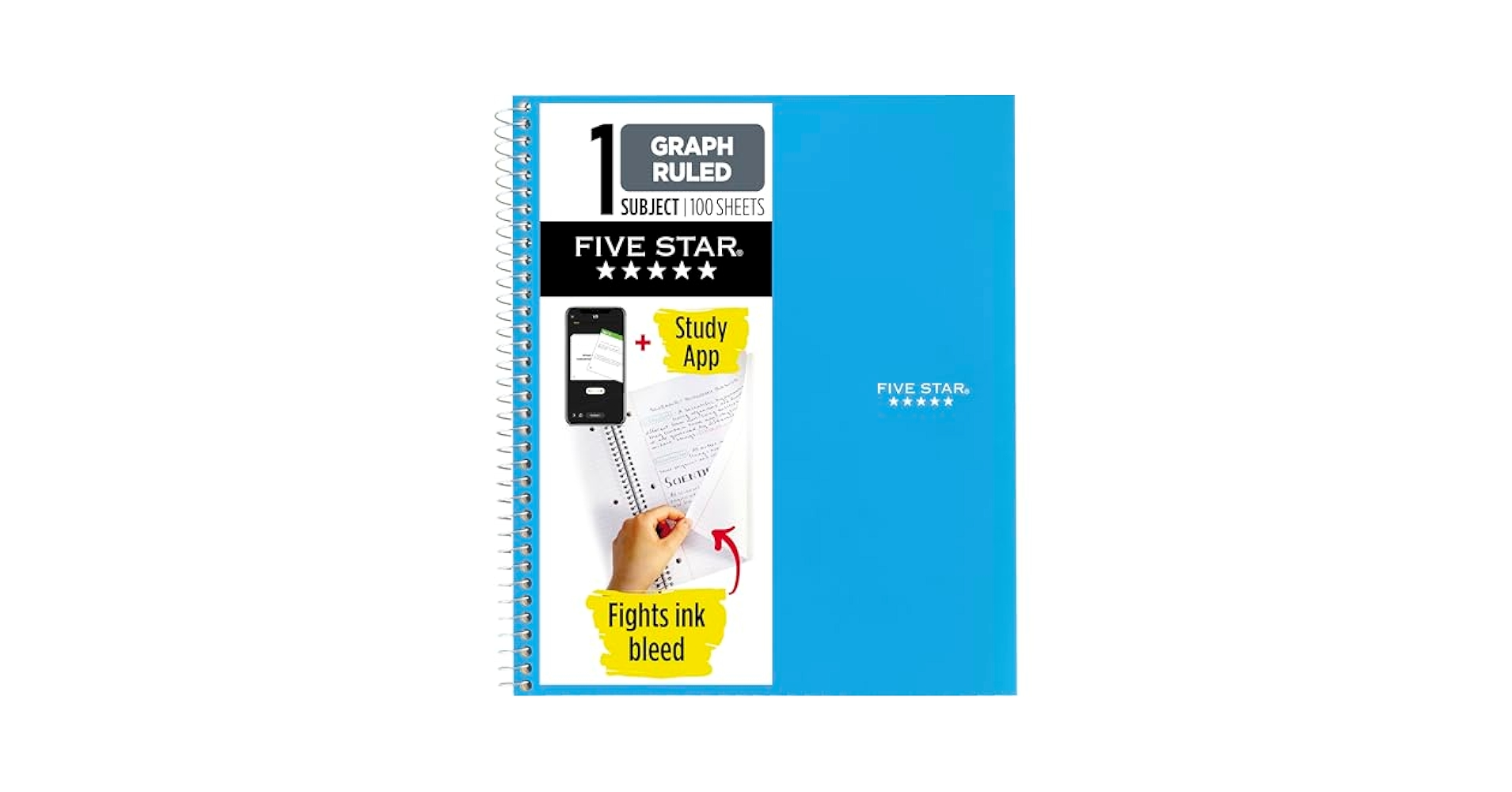 Amazon.com : Five Star Spiral Notebook + Study App, 1