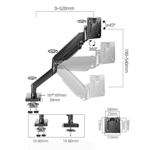 Bras de moniteur robuste pour un espace de travail épuré et design - 3