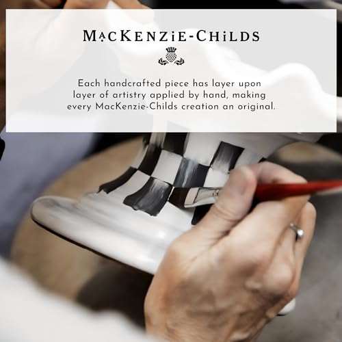 Mackenzie-Childs Enamel Compote, Cute Enamel Pedestal Serving Dish Or Decorative Bowl thumb #5