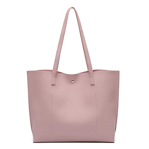 Image of Dreubea Women's Soft Faux Leather Tote Shoulder Bag from, Big Capacity Tassel Handbag