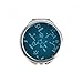 Blue Checal Molecular Structure Illustration Hand Compact Mirror Round Portable Pocket Glass