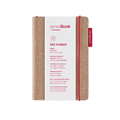 Carnet de notes petit format transotype senseBook Red Rubber à petits carreaux