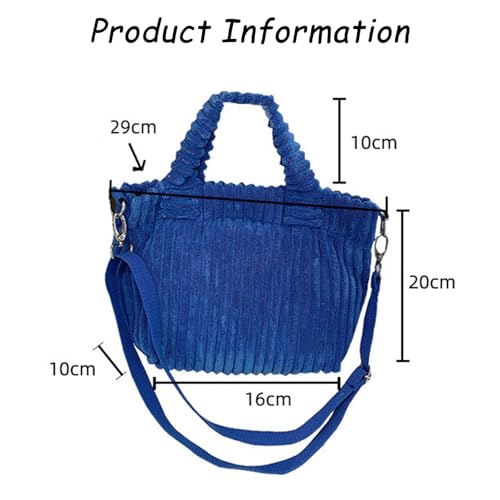 Corduroy Tote Bag Casual Shoulder Handbag Cozy Winter Purse Women Casual Retro Minimalist Corduroy Crossbody Purse 20253