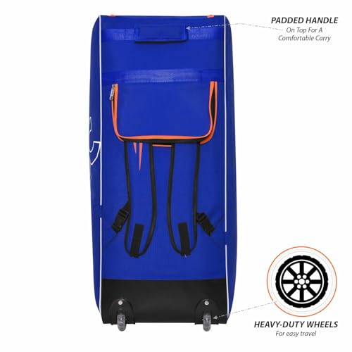 Image of DSC Quadra Duffle Wheelie Cricket Kit Bag with Wheels - Large Capacity Sports Equipment Travel Bag for Players