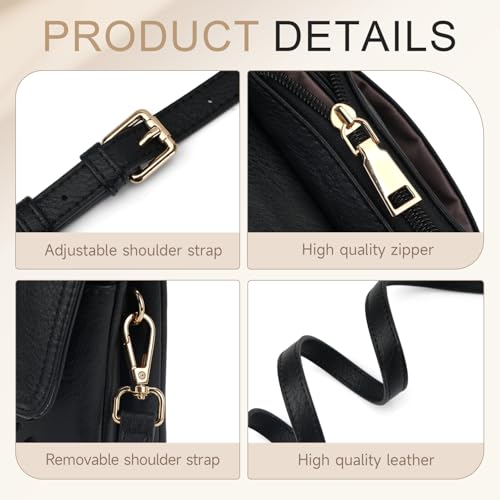 Image of APHISON Small Crossbody Bags for Women Trendy, Leather Phone Wallet Purses Handbags Card Slots with Adjustable Strap