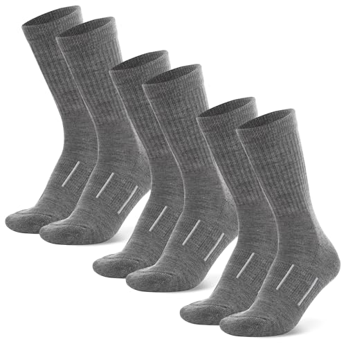 Image of Merino Wool Socks for Men and Women Hiking Merino Wool Boot Socks Thermal Warm Crew Style Work
