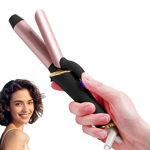 OKWRAP Mini Fer a Boucler 25 mm, Mini Lisseur de Voyage, Boucleur à Cheveux, Fer a Lisser pour...