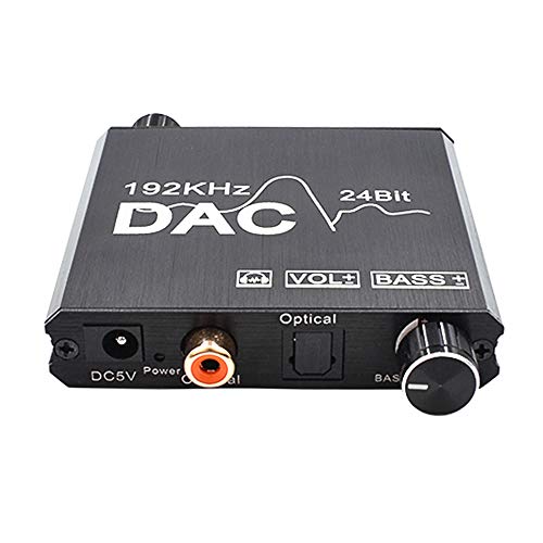 Zwbfu Conversor De Áudio Digital Para Analógico 192 Khz E 24 Bits Dac Conversor De Entrada Coaxial Ó