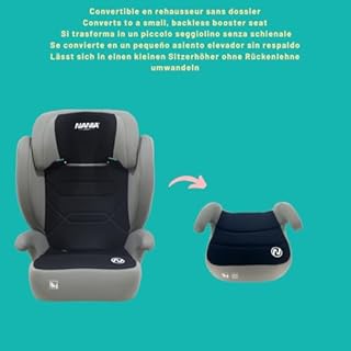 NANIA Belem, Seggiolino auto, 2 in 1, i-Size, 100-150 cm, da 3,5 a 12 anni, da 15 a 36 kg, cintura di sicurezza a 3 punti, Protezioni laterali, Poggiatesta Regolabile 9 Posizioni-non reclinabile