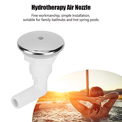 Aqur2020 9-Loch-Luftdüsen-Zubehör für Familienbadewannen, Hydrotherapie-Frühlingsbecken, Schwimmbad-Luftdüse, 4 #, Rund, Edelstahl + Kunststoff
