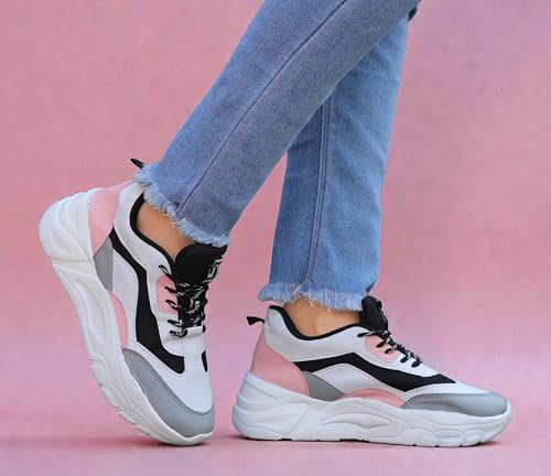 Image of JEMPA Lightweight Breathable Casual Sports Shoes with Cushioned Sole for Girls (SNE-02)