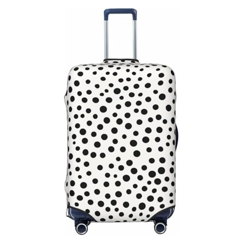 Travel Luggage Covers For Suitcase, Black Dot Elastic Suitcase Protector Washable Anti-Scratch Suitcase Baggage Cover Luggage Protector Fits 18-32 Inch Luggage