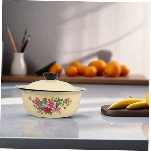 DECHOUS Classic Enamel Mixing Bowl con Tapa Retro miniatura 5