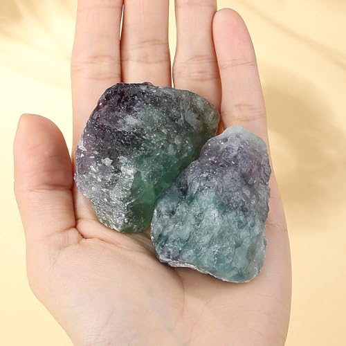 XIANNVXI Rainbow Fluorite Crystal,1.77-2.17" Raw Crystal Fluorite Stone,Natural Healing Crystal Rock Rough Gemstone for Crystal Lovers Beginners Collectors - Image 5