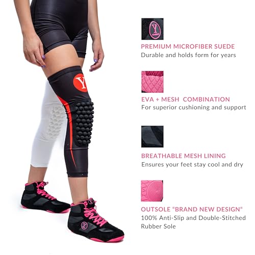 Defiant2 Women’s Wrestling Shoes, 100% Anti-Slip Rubber Sole, Lightweight Boxing Shoes for Women, Durable MMA, Powerlifting, Weightlifting Shoes - Women’s Sizes3