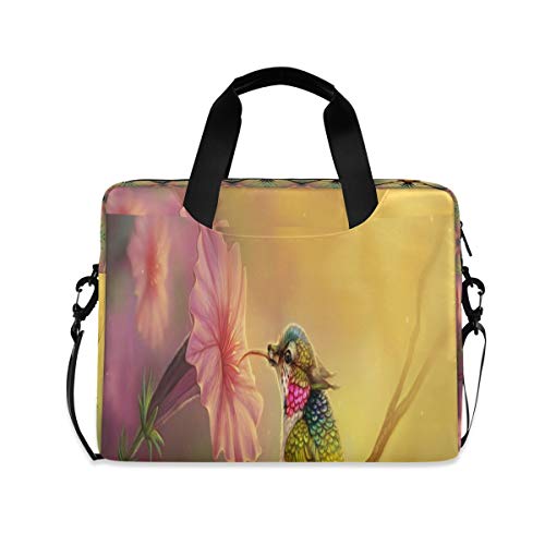 Pink Golden Parrot Laptop Shoulder Bag Notebook Computer Handbag Sleeve Table Carrying Case Messenger Bags Fits 15.4 In for Yout