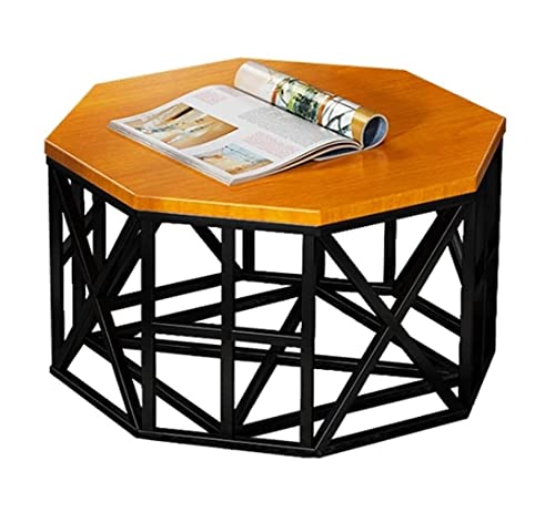 Table d'Extrémité Table Basse Table d'appoint Table basse nordique noire en fer forgé table basse en bois massif table d'appoint de table de bureau for...
