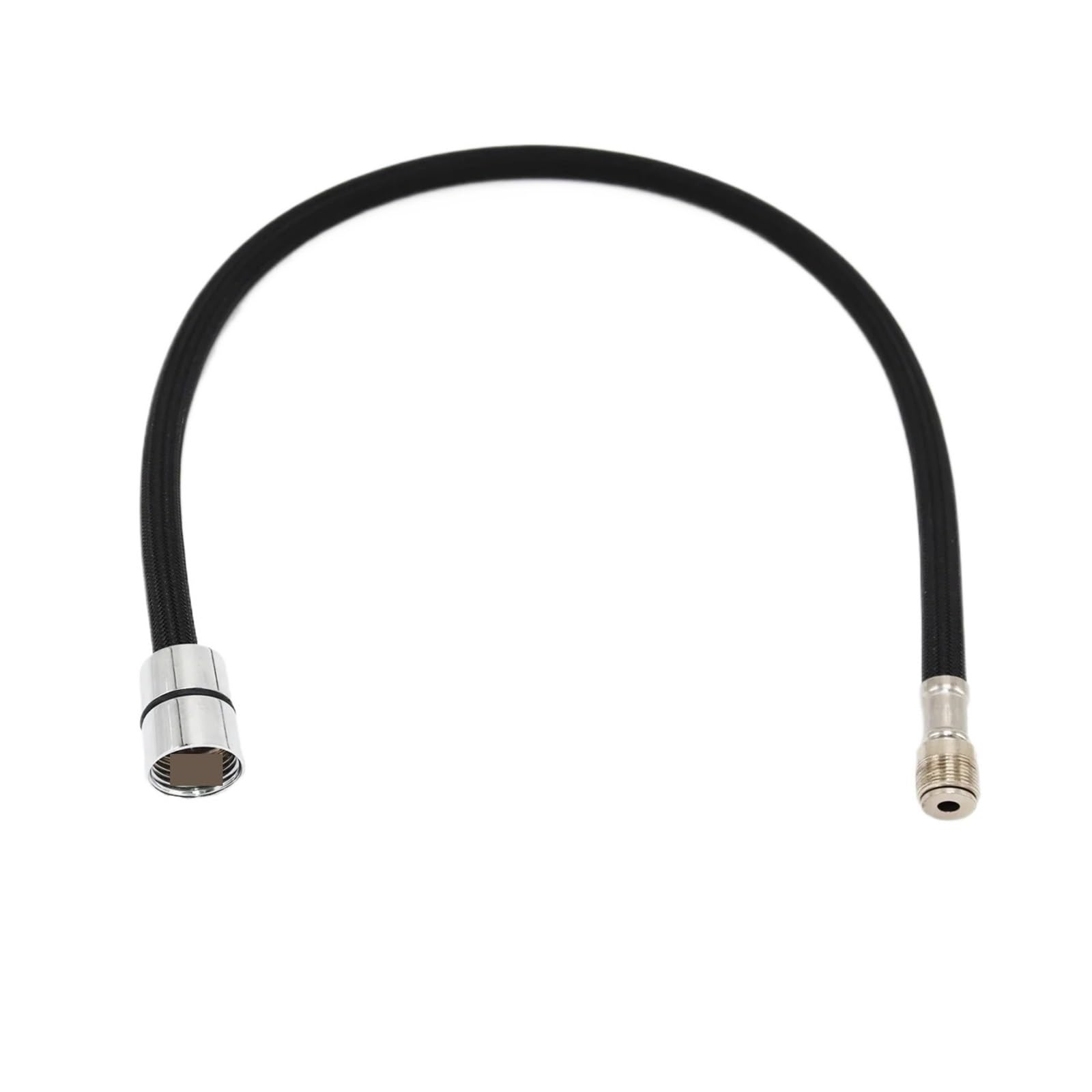 Sparklwleaf 60Cm Black Faucet Pull Out Hose 50/60/150Cm F1/2 M15*1 Pull Out Faucet Hose Nylon Braided Flexible Water For Kitchen Plumbing Spinning Tube(60Cm Black)