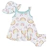 Gerber baby-girls 3-piece Sundress, Diaper Cover and Hat Set