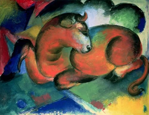 Tableau l'animal rouge de Marc pour décoration murale de salon