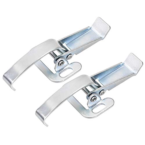 Image of uxcell 5.16-inch Galvanized Draw Toggle Latch with Spring-Steel Hook - 2 Pcs