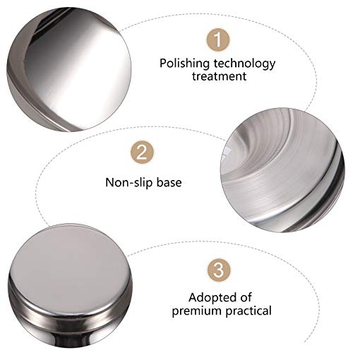 TEHAUX Tigela de alimentação lenta para cachorro em aço inoxidável Tigela de alimentação de metal pa