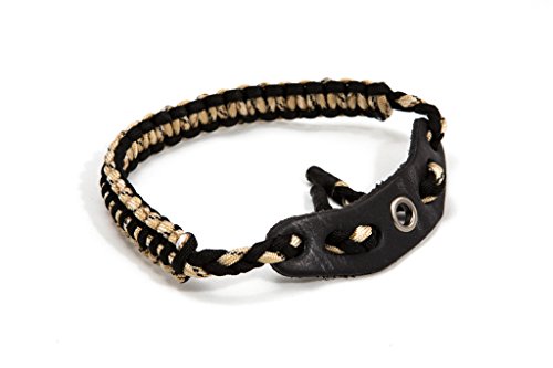 Ace Two Tactical Bow Wrist Sling 550 Paracord - Survival Hunting Shooting - Durable Leather with Grommet (Multiple Color Options) (Tan Camo)