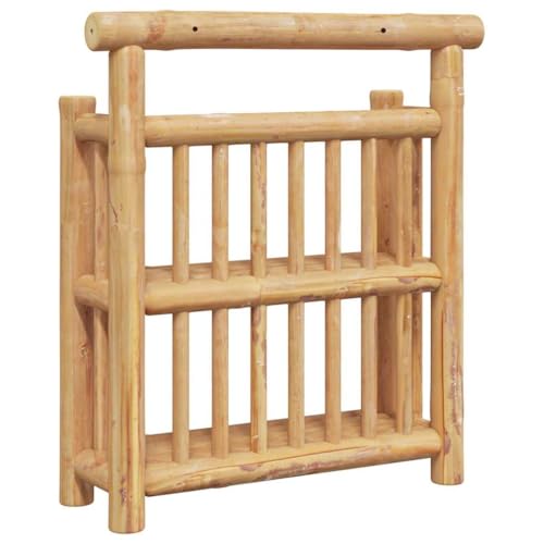 Estantería de pared de bambú flotante de 40 cm para almacenaje decorativo 8