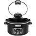 Crockpot Digital-Schongarer Slow Cooker mit Scharnierdeckel | 4,7 l (4-5 Personen) | einstellbare Garzeit | Schwarz (Rostfreies Metall) [CSC052X]