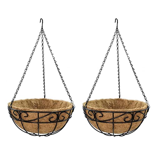 Panier de plantes d'intérieur et d'extérieur en métal avec doublure