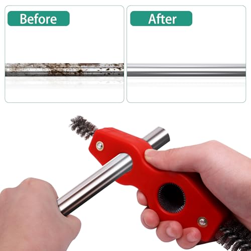 Image of Battery Terminal Cleaner Kit, Battery Terminal Brush & 4 in 1 Copper Tubing Brush & 2pcs Anti-Corrosion Fiber Washers