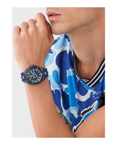 Plein Sport Orologio Analogico Al Quarzo Da Uomo Thunder Force, Ip Blu/Blu - Ps8Ba0624, Cinghia - 5