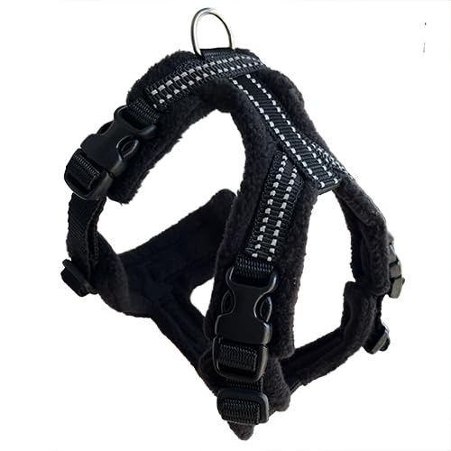 Perfect Fit Harness パーフェクトフィットハーネス Sサイズ (小型犬用) ハイビスブラック 【光反射】 15mm (XS-10) フリースラインドハーネス2号相当 気管虚脱 HVB15S