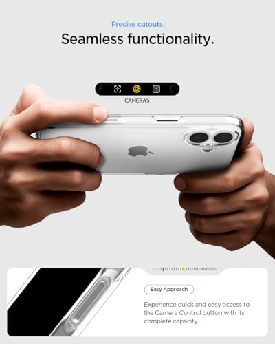 Image of Spigen for iPhone 17 Case, Ultra Hybrid [TPU Covered Camera Control] [Anti-Yellowing] [No Magnet Ring] - Crystal Clear