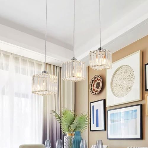 Lustre en cristal moderne réglable solution luminaire suspendu linéaire chromé - 3