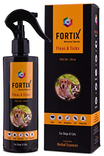 Medfly Healthcare Fortix Ticks and Fleas Spray for Dogs, Cats and Home Defense-200ml