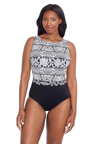 Women's Scoopback Highneck One Piece Swimsuit