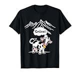 Suiza vaca Gruezi suiza montañas alemanas Camiseta