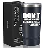 Onebttl Gifts for History Lovers, Teachers History Gifts for Men, 20oz Black Stainless Steel...