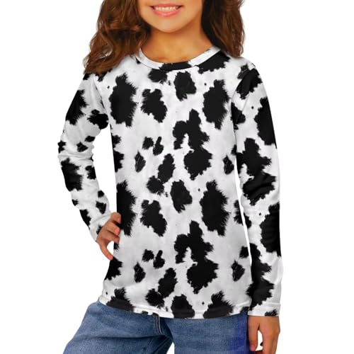 Kids Shirts Crewneck Long Sleeve Athletic Sweatshirt Novelty Graphic Breathable T-Shirt Loose Comfort Pullover